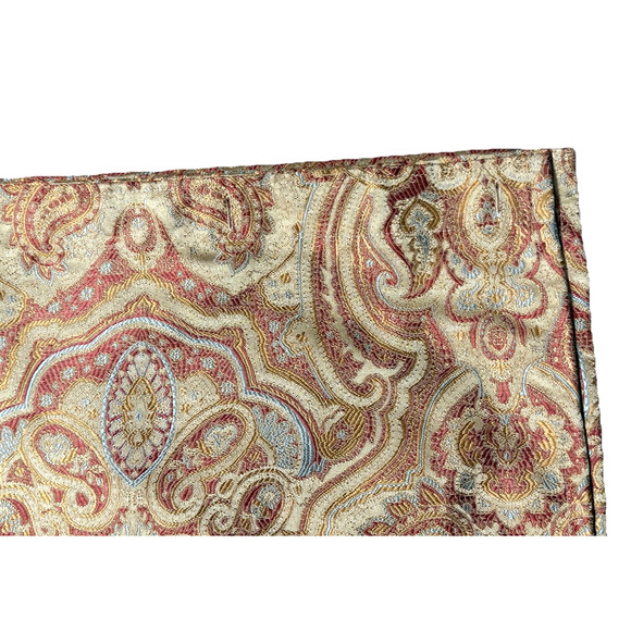 Springmaid Beautiful Fabric Shower Curtain Vintage 90s Gold Red Blue Print 70x72 - Picture 5 of 7